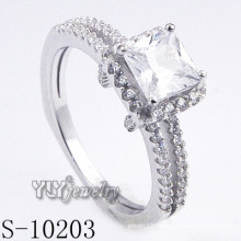 High Quality 925 Sterling Silver CZ Ring (S-10203)